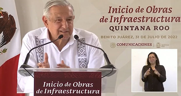 AMLO encabeza inicio de 4 obras en Cancún; costarán 7 mil mdp