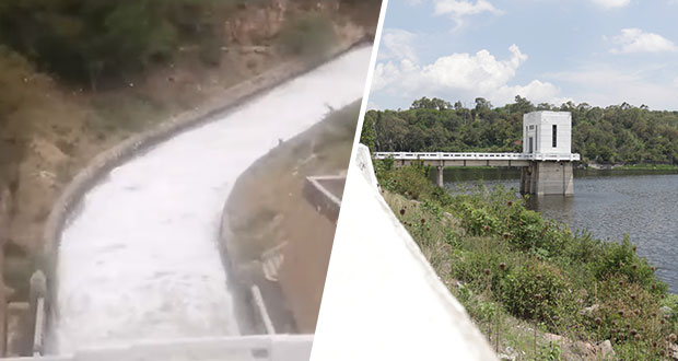 Además de sequía, exhiben que presa de Valsequillo expulsa agua espumosa