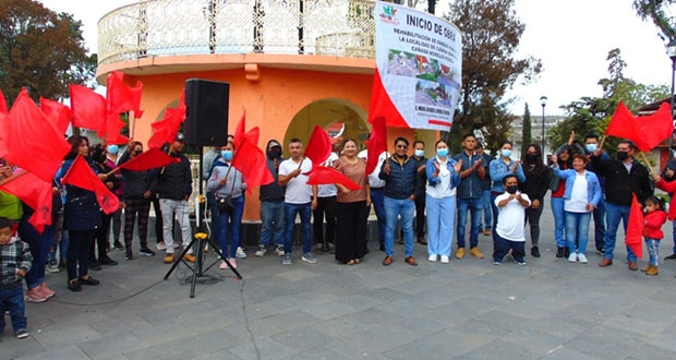 Ayuntamiento de Cañada Morelos rehabilitará parque Hidalgo