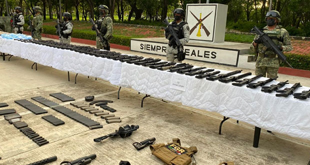 Ejército y GN aseguran armas, drogas y 4 mdp en Guerrero 