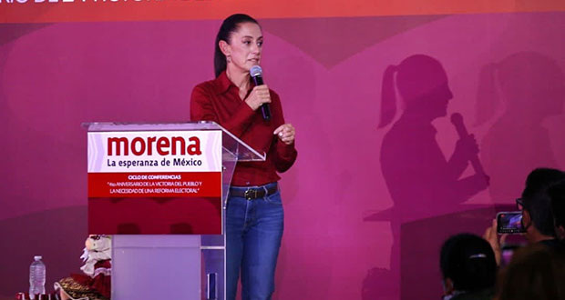 En Querétaro, Sheinbaum se reúne con militantes de Morena