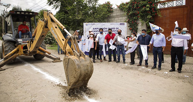 En Tonantzintla, Tlatehui inaugura ampliación de alcantarillado