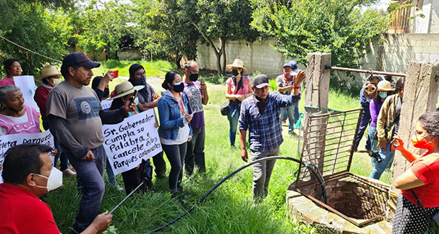 Exhiben contaminación de pozos en Zacatepec; piden intervención de Barbosa