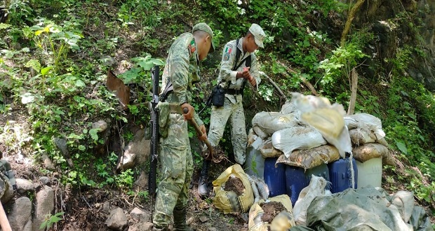 GN y Ejército aseguran dos laboratorios clandestinos en Culiacán