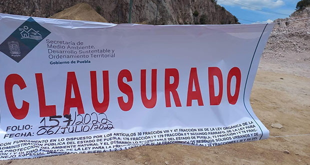 Medio Ambiente clausura zona de piedras en Tepalcayotl para frenar extracción