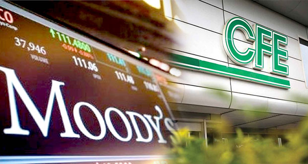 Moody’s baja calificación crediticia de CFE a nivel de gobierno federal