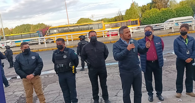 Van 3 mil 295 operativos en transporte público en Puebla; 9 remitidos a MP