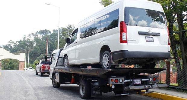 SMT y SSP quitan de circulación 24 vehículos en Huauchinango y Amozoc