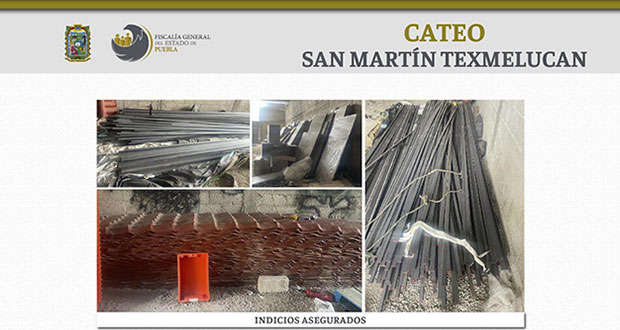Tras cateo a inmueble de Texmelucan, aseguran material robado