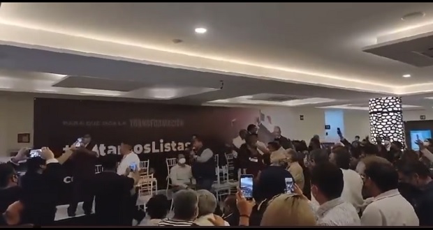 El evento se realizó en un hotel de Puebla para apoyar a Sheinbaum