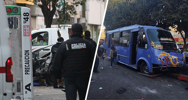 A 2 semanas de agosto, 3 rutas de transporte en Puebla implicadas en accidentes
