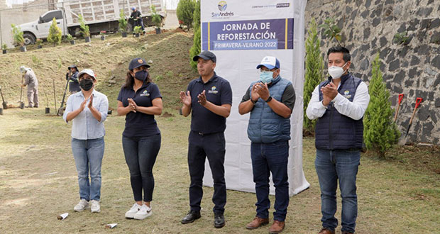 Ayuntamiento de San Andrés inicia Jornada de Forestación en Acatepec