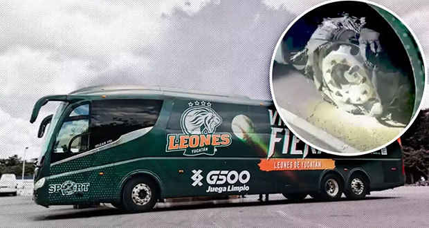 Balean transporte de los Leones de Yucatán en la Puebla-México