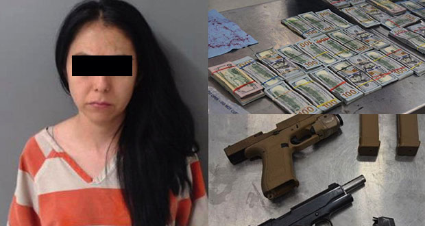 Detienen en EU a hija del alcalde de Tacámbaro con dinero y armas