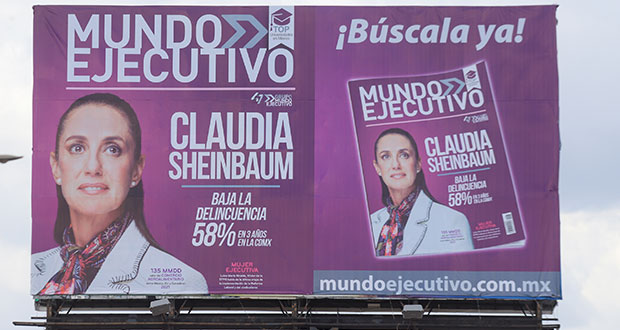 INE desecha queja del PAN contra Sheinbaum por espectaculares en Puebla
