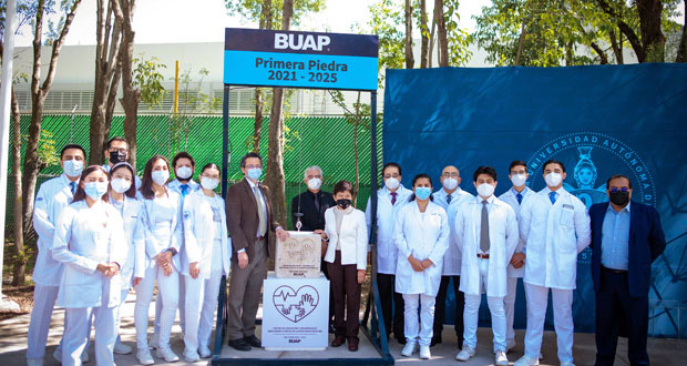 Nuevo edificio de Medicina, de BUAP, en 2023; Cedillo pone 1ra piedra
