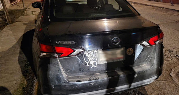 Policía de San Andrés halla vehículo robado en Granjas Puebla