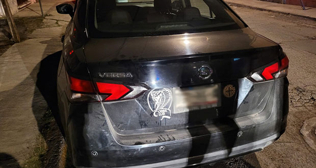 Policía de San Andrés halla vehículo robado en Granjas Puebla 