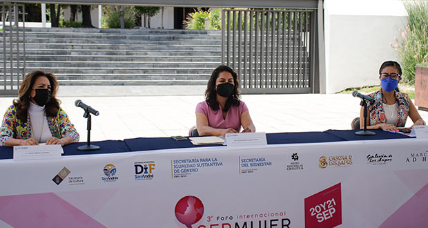 Presentan tercer foro internacional “Ser mujer” en San Andrés Cholula