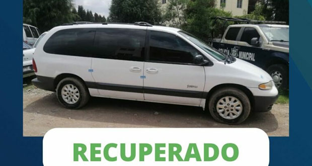 SSC de San Pedro Cholula recupera camioneta robada y detiene a uno
