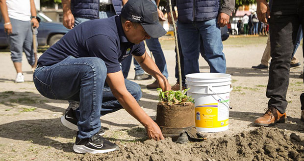 Tlatehui inicia jornada de reforestación en Tlaxcalancingo