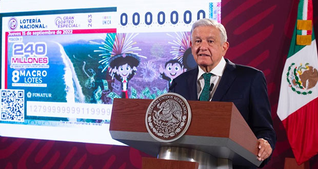 AMLO invita a ser parte de sorteo nacional por fiestas patrias