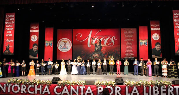 En Concurso de Voces, antorchistas piden libertad de preso político