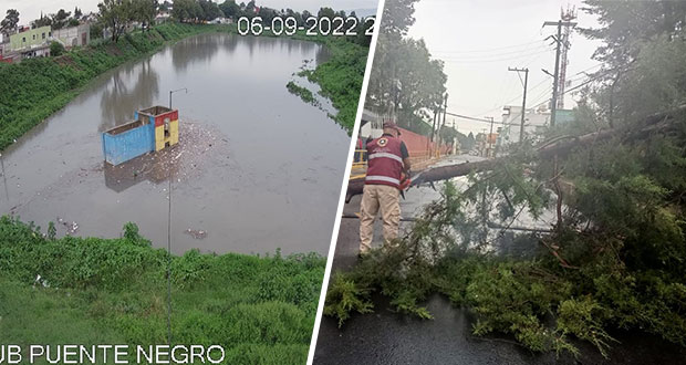 Inundaciones y 9 árboles caídos dejan lluvias por huracán Kay en Puebla  