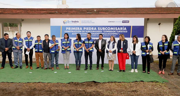 Tlatehui coloca primera piedra de Subcomisaría en San Andrés Cholula