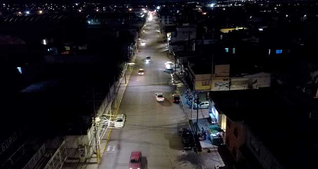 Comuna instala lámparas LED en Caleras: ahorran 40% de energía 