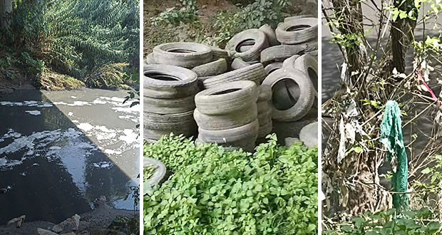 Basura y agua espumosa en Atoyac muestran falta de saneamiento en el río