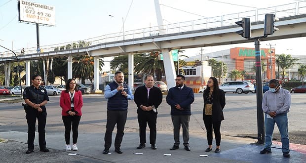 Ayuntamiento de Puebla rehabilita bulevar Hermanos Serdán; invierte 1.6 mdp