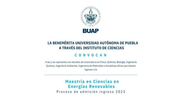 Con maestría, BUAP preparará para producir energías renovables