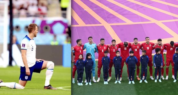 Irán e Inglaterra protestan por derechos humanos en juego del Mundial