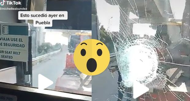 ¿Montachoque en la México-Puebla? Grúa se le cierra a autobús y la vandaliza