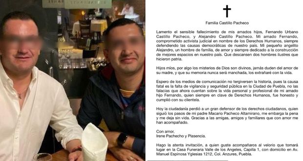 Por falta de seguridad, asesinato de Fernando Castillo: familia