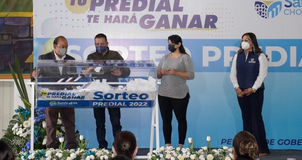 Ayuntamiento de San Andrés Cholula realiza sorteo predial 2022