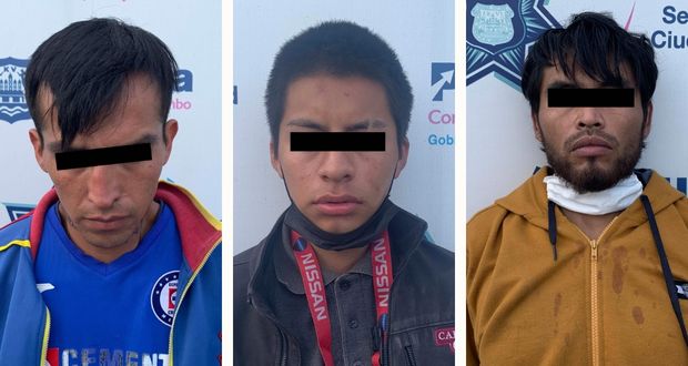 Detiene Policía Municipal de Puebla a tres hombres por robo de vehículo