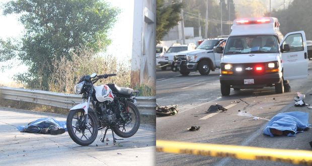Por choques, mueren 2 motociclistas en Periférico y Recta Cholula