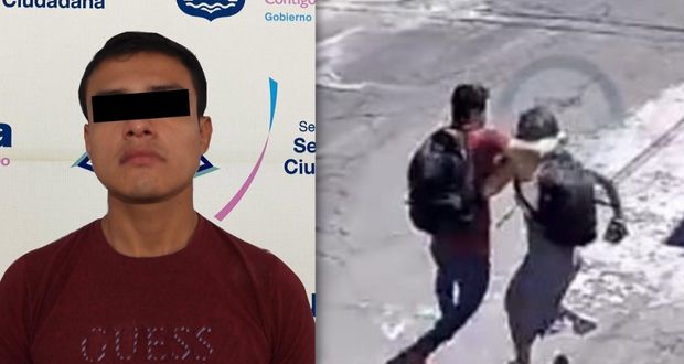 Detiene policía municipal de Puebla a asaltante de transeúntes