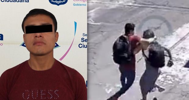 Detiene policía municipal de Puebla a asaltante de transeúntes 