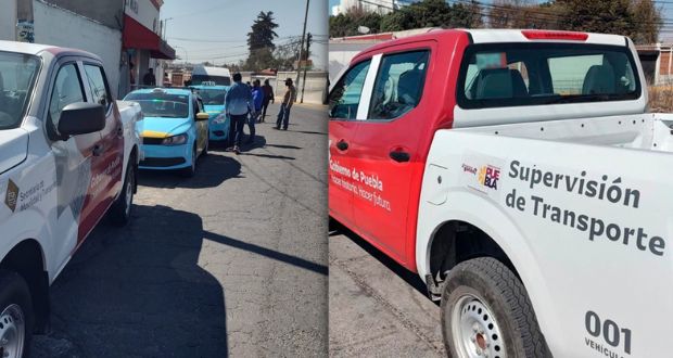 Por irregularidades, SMT detiene unidades de transporte en Acajete y Grajales