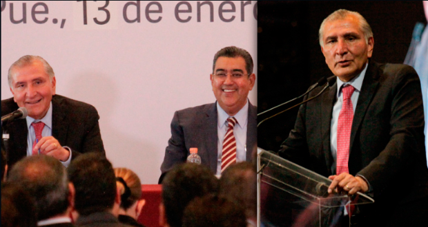 Adán Augusto dialoga con grupos de Morena y llama a la unidad en Puebla