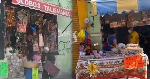 Vendedores de pirotecnia se mantienen en centro de Puebla