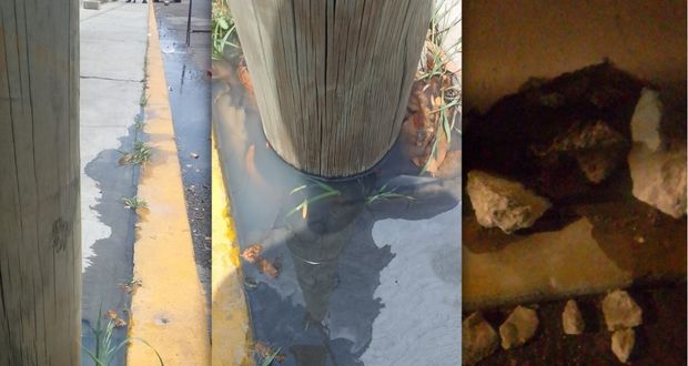 Vecinos de La Margarita piden al ayuntamiento, arreglar boquete en asfalto y banqueta