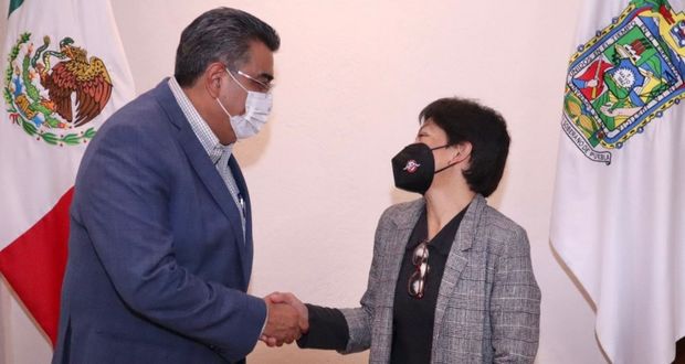 Céspedes se reúne con rectora de BUAP; acuerdan impulsar proyectos educativos