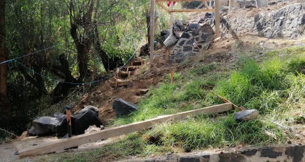 INAH realiza hallazgos en rehabilitación de Escalinata del Pocito