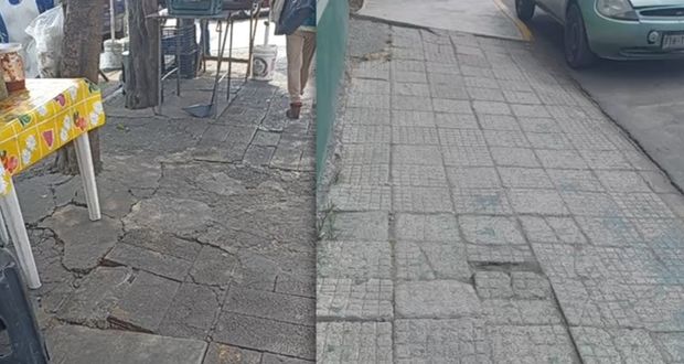 Por calles deterioradas, caen pacientes de Issstep e Issste; piden arreglar
