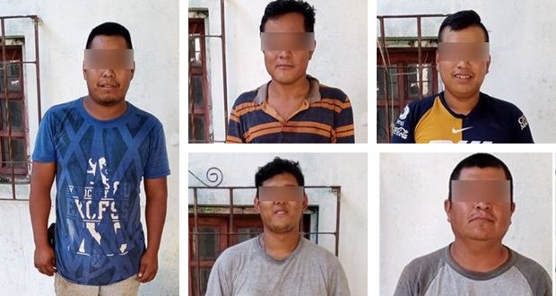 En Pantepec, Policía Estatal detiene a 5 presuntos talamontes