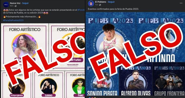 Falso, cartel del foro artístico de Feria de Puebla 2023